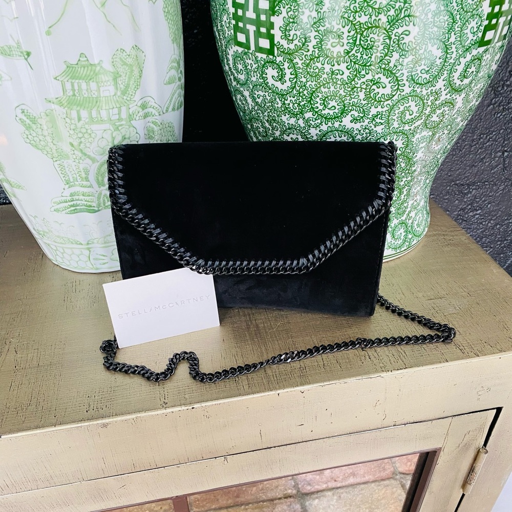 Stella McCartney black velvet bag